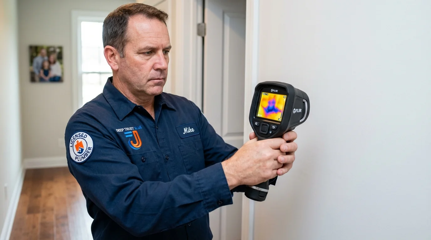 Thermal imaging leak detection by Johns Plumbing LLC in Remington